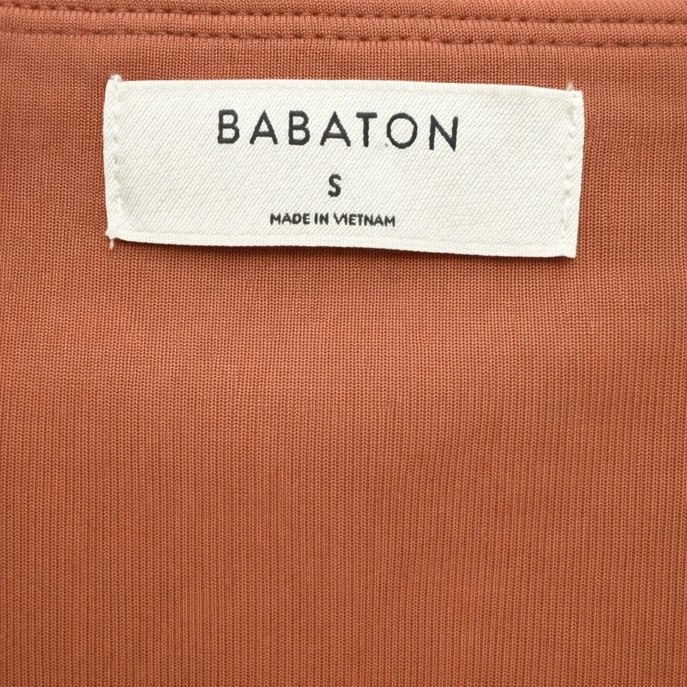 Babaton Contour Headway Bodysuit Rust Brown Square Neck Long Sleeve Small NWT - Picture 5 of 8